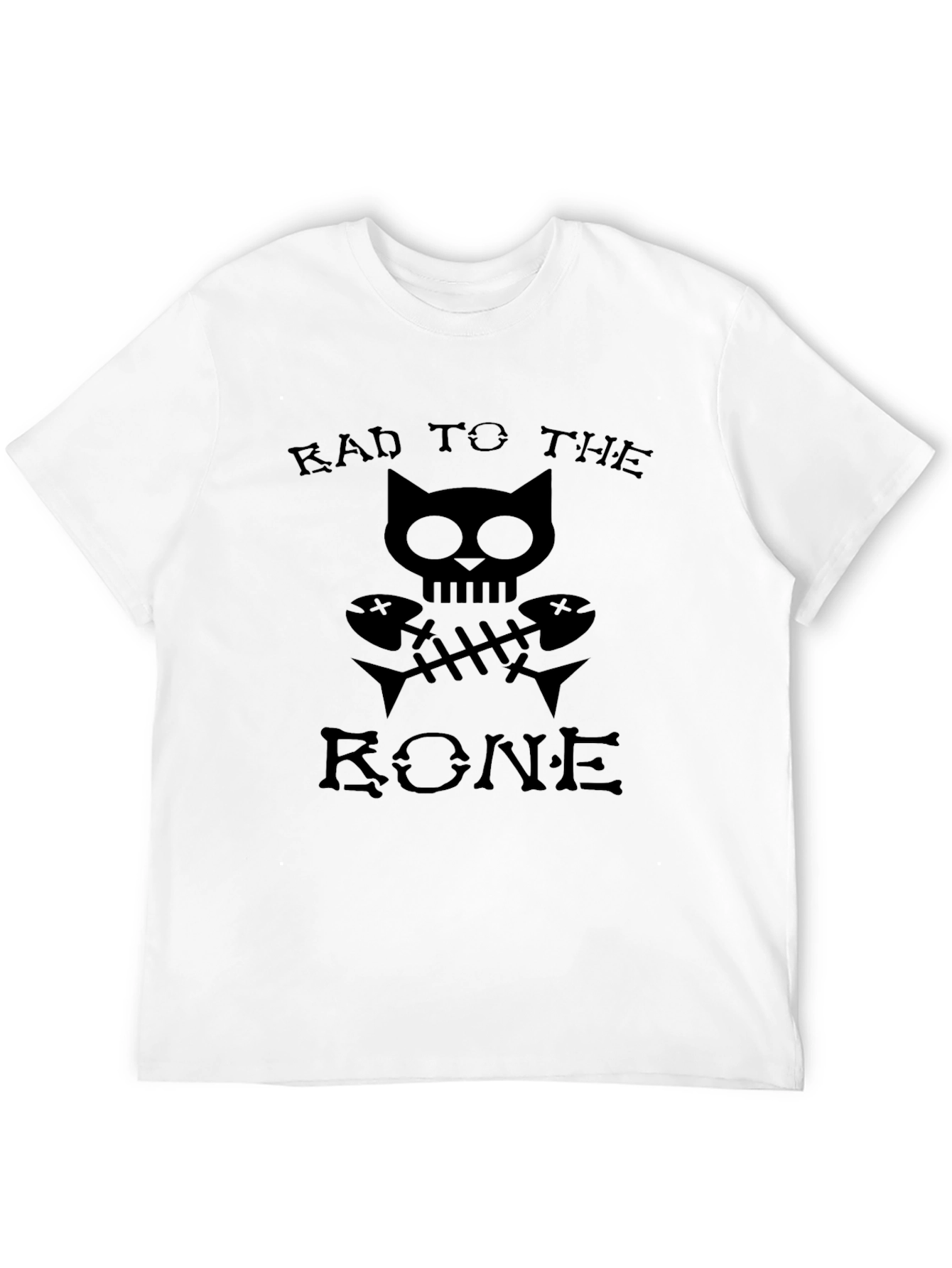 Bad to the Bone Cat T-Shirt - Black