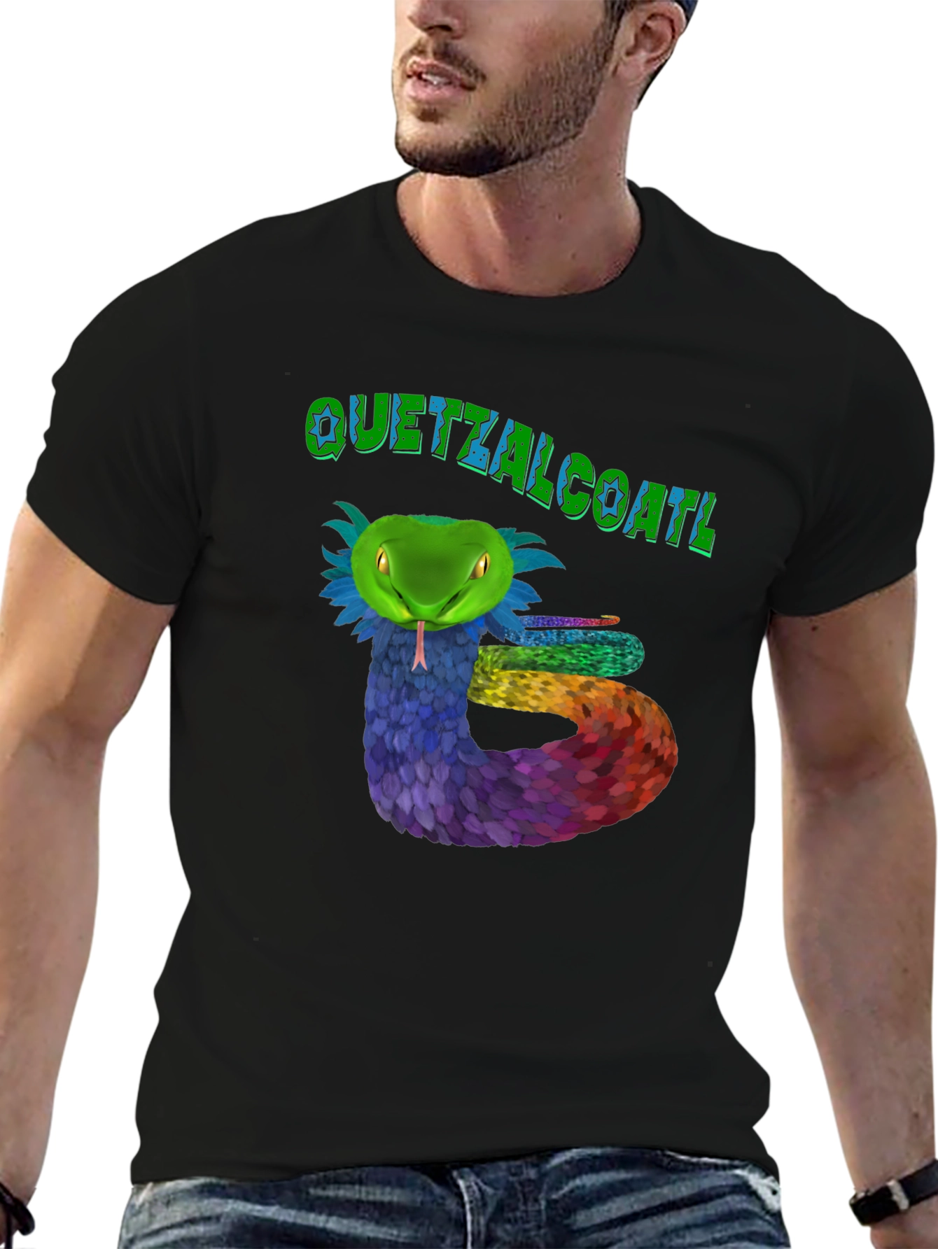 Quetzalcoatl Snake Graphic T-Shirt