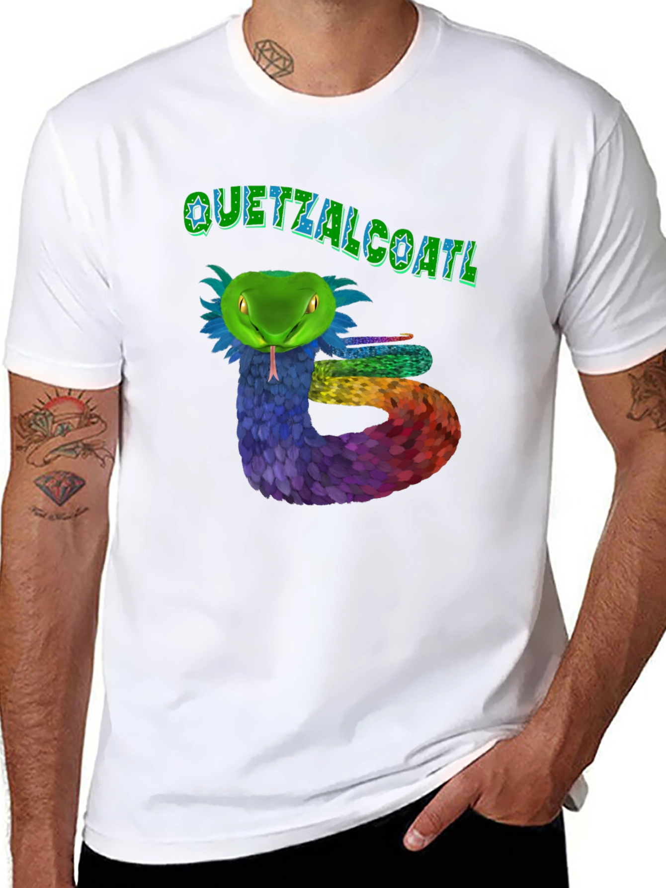 Quetzalcoatl Snake Graphic T-Shirt