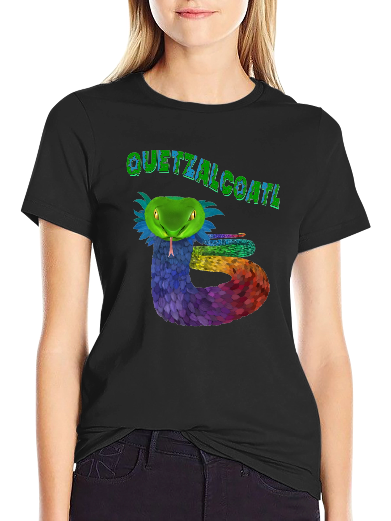 Quetzalcoatl Snake Graphic T-Shirt