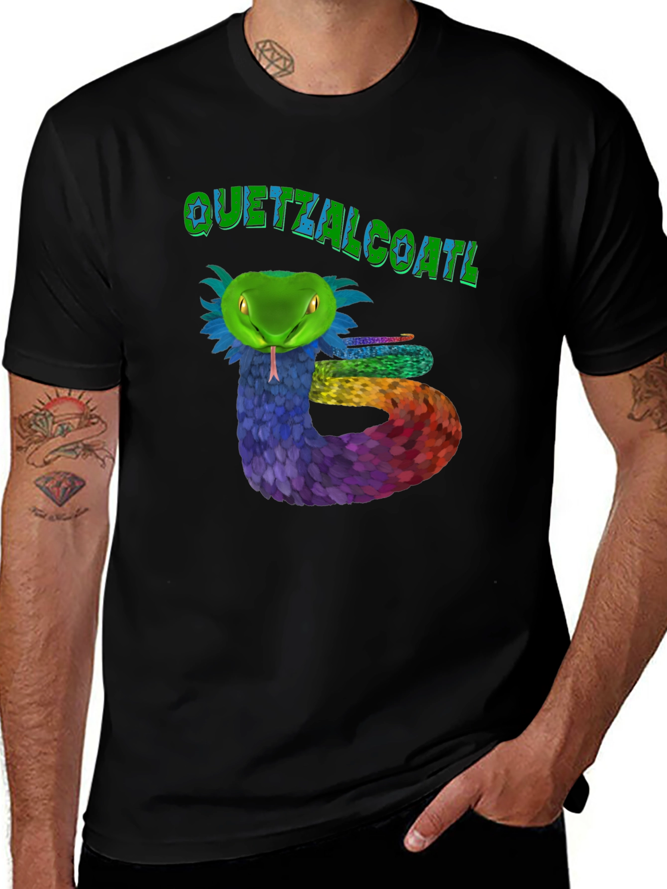 Quetzalcoatl Snake Graphic T-Shirt