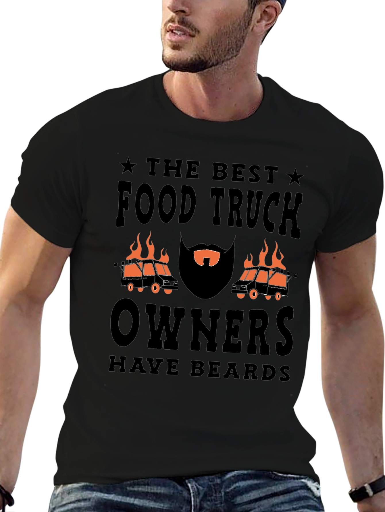 Food Truck Owner Beard T-Shirt