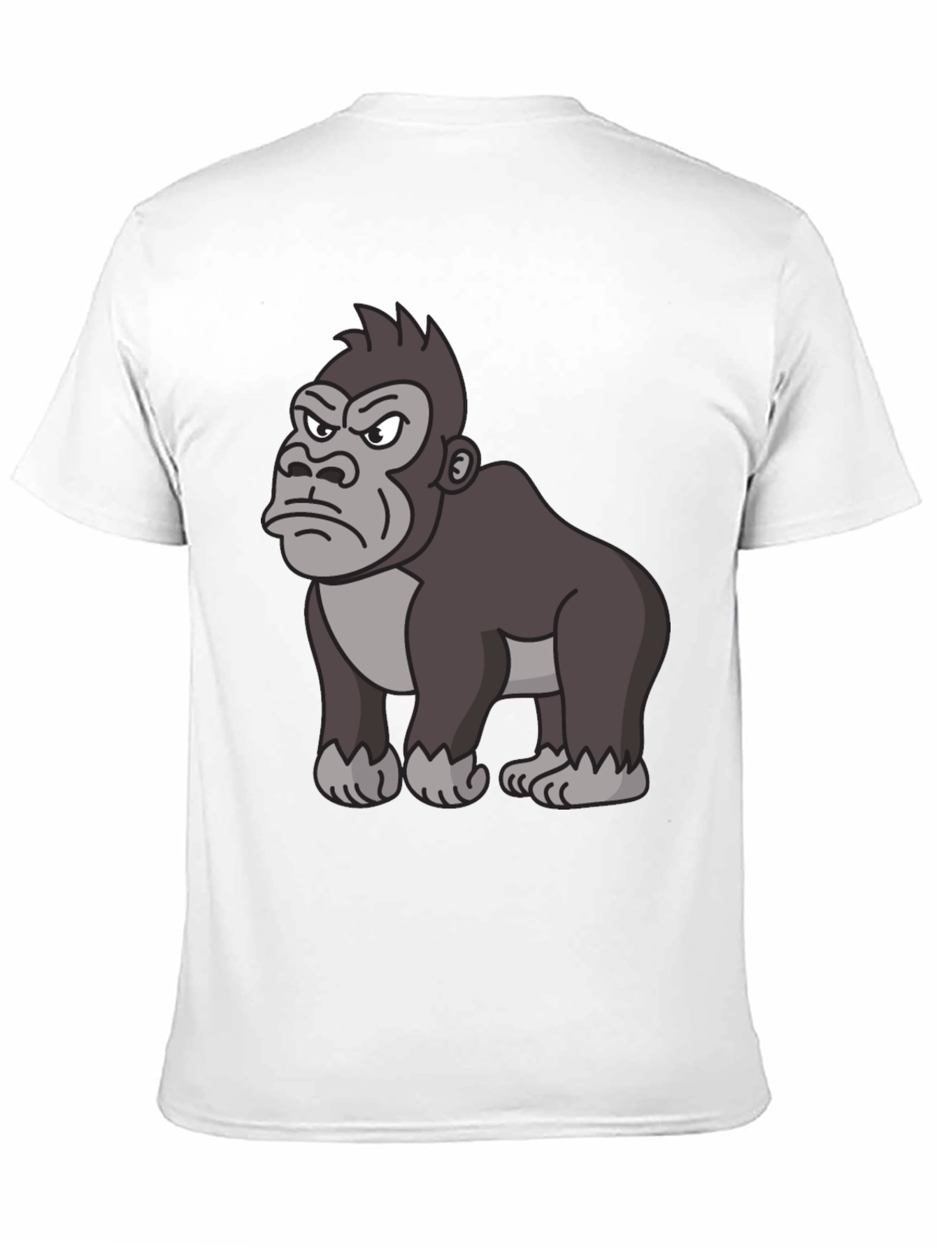 Grumpy Gorilla Graphic T-Shirt - Black Cotton Tee