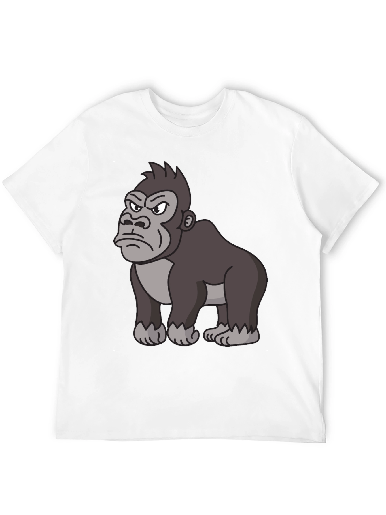 Grumpy Gorilla Graphic T-Shirt - Black Cotton Tee