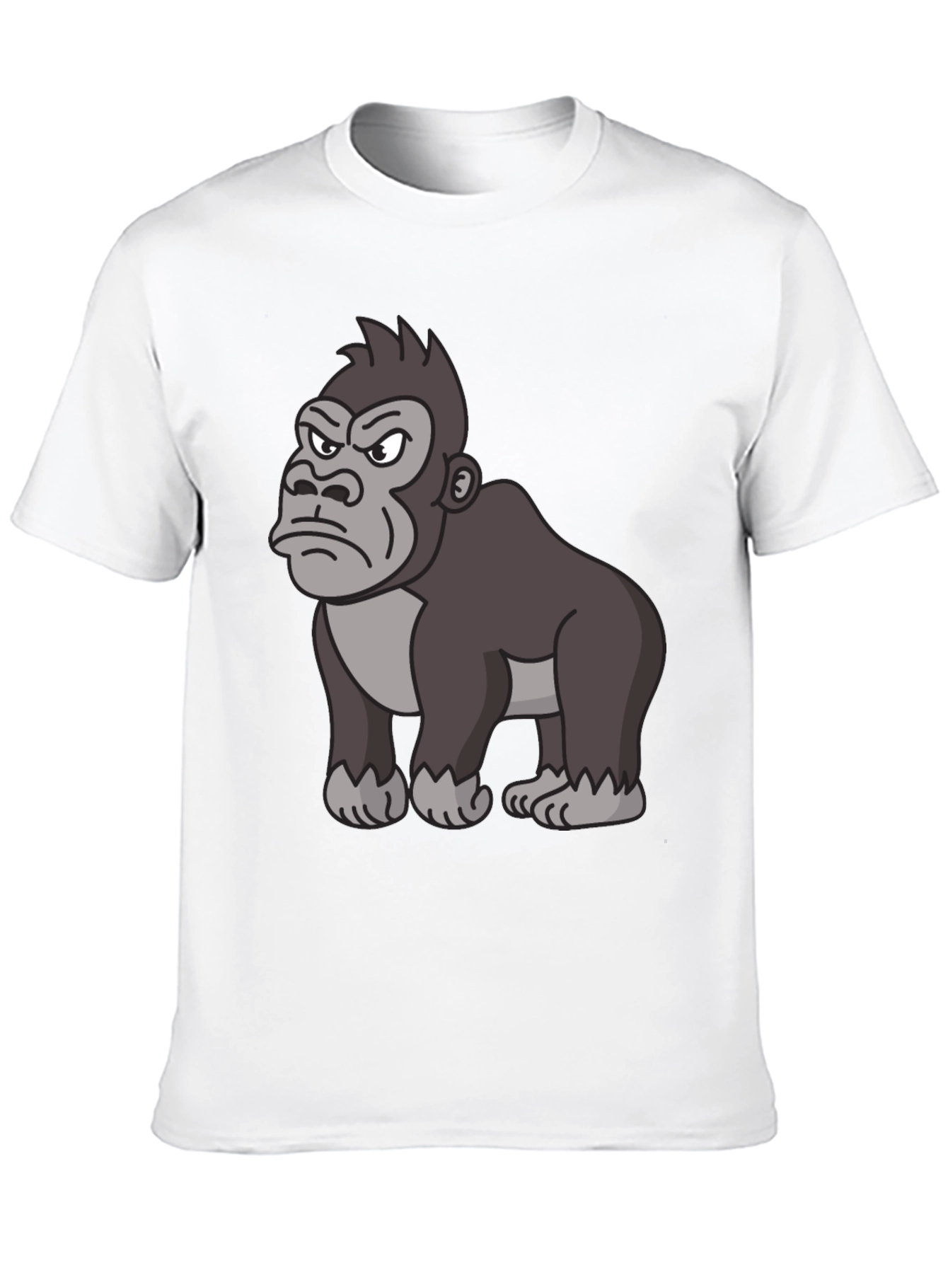 Grumpy Gorilla Graphic T-Shirt - Black Cotton Tee