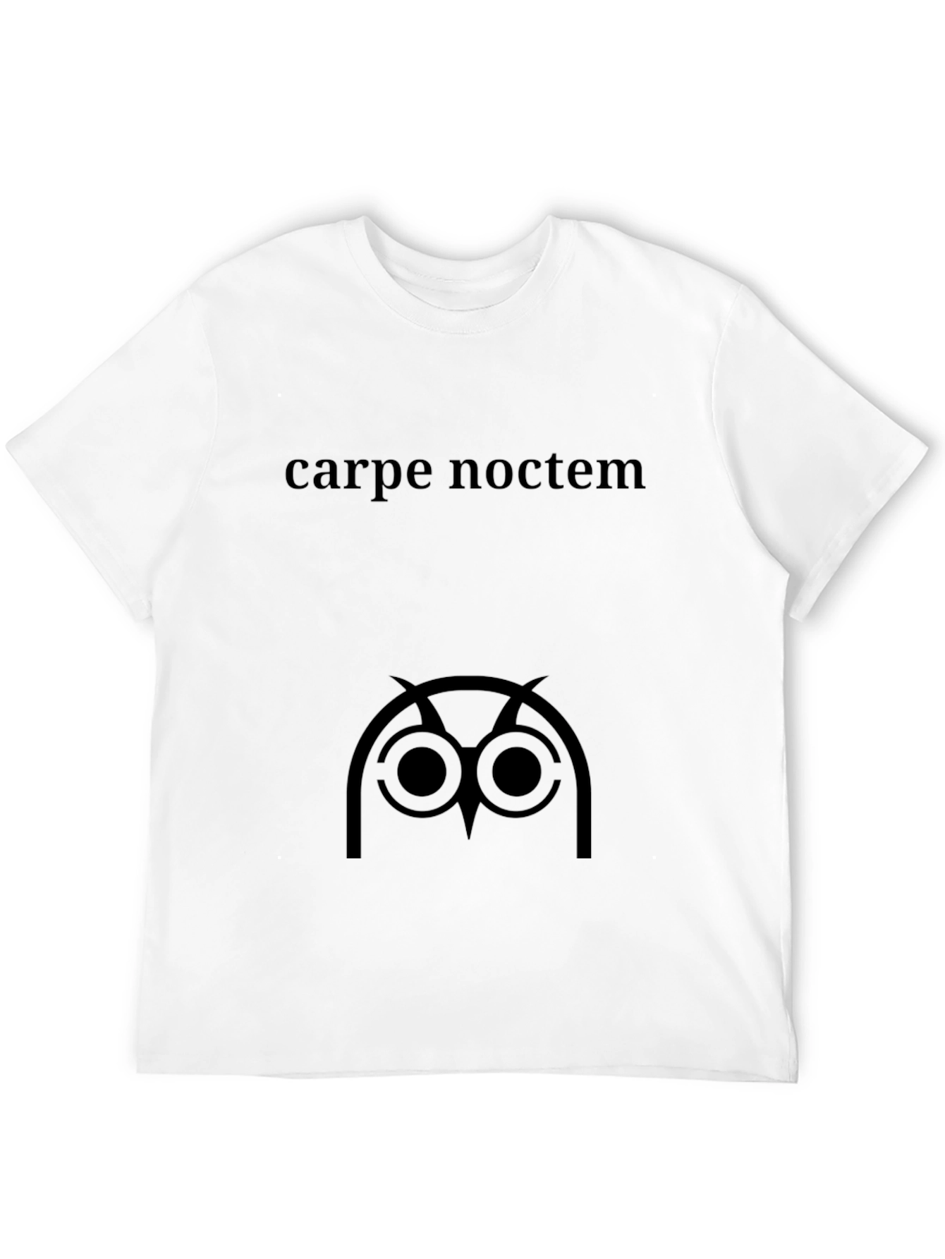 Carpe Noctem Owl T-Shirt - Black Cotton Tee