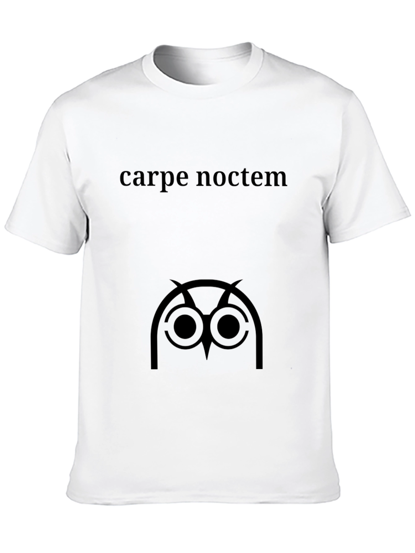 Carpe Noctem Owl T-Shirt - Black Cotton Tee