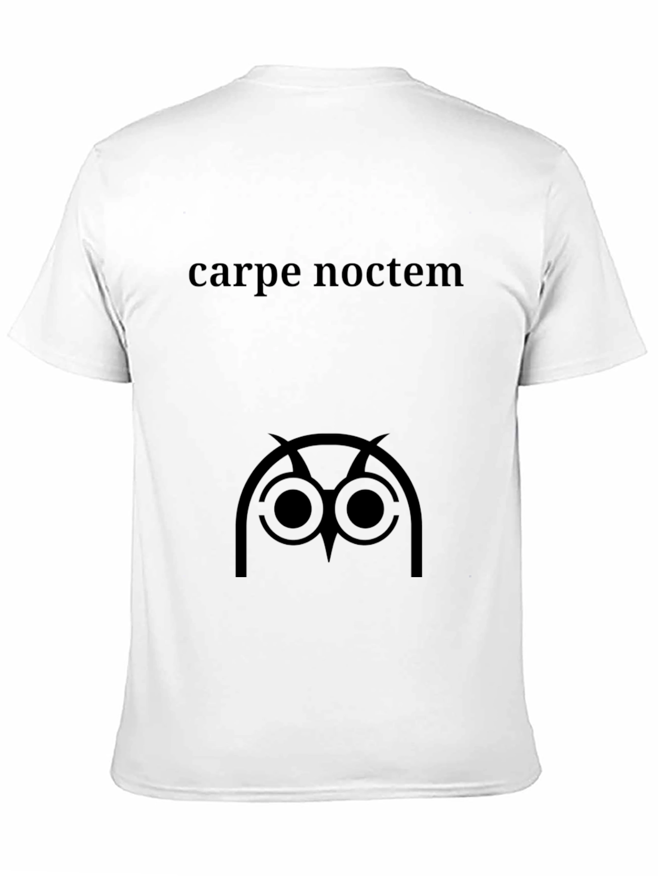 Carpe Noctem Owl T-Shirt - Black Cotton Tee