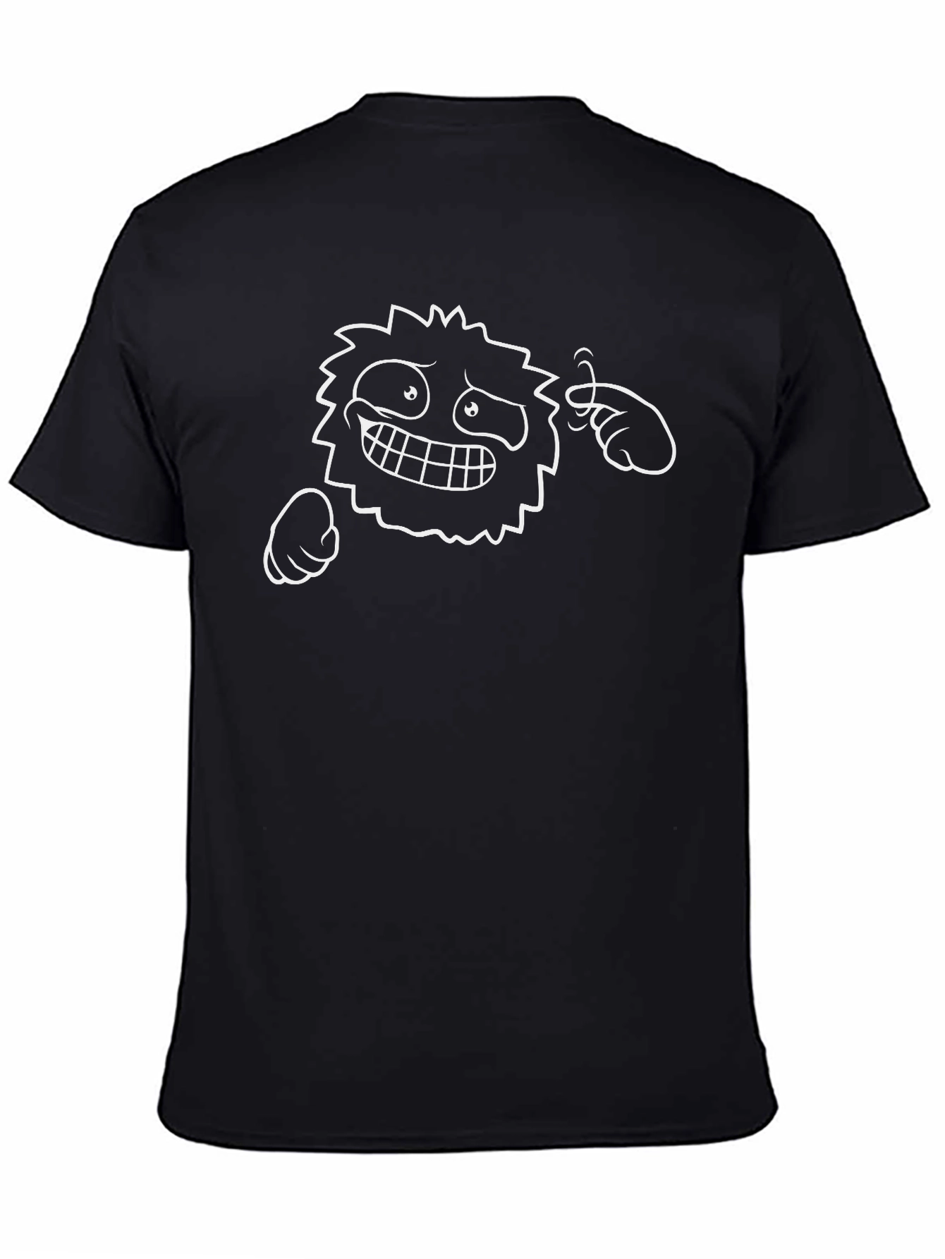 Crazy Cartoon Graphic Black T-Shirt