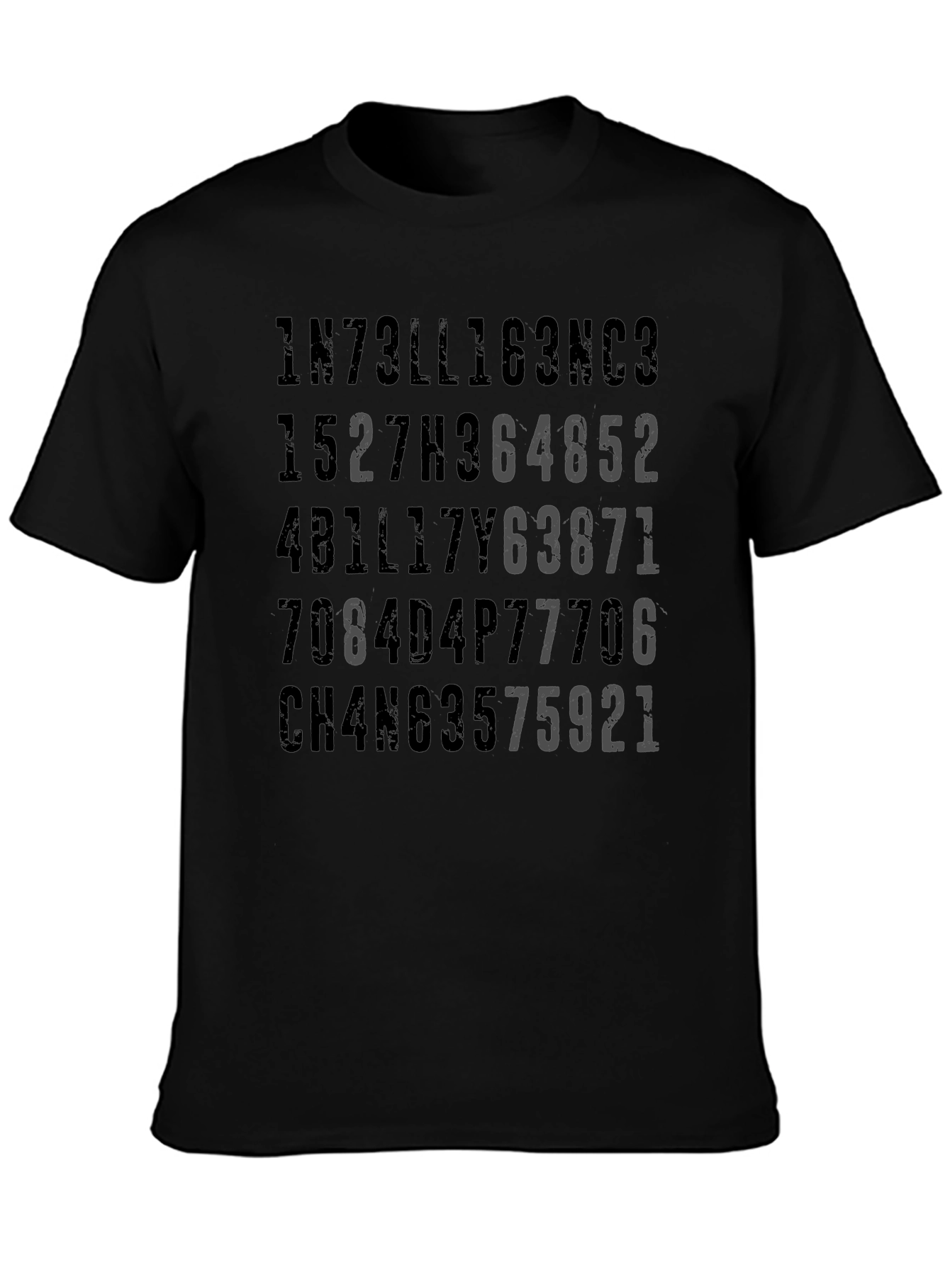 Intellectual Humor T-Shirt - Number & Letter Graphic