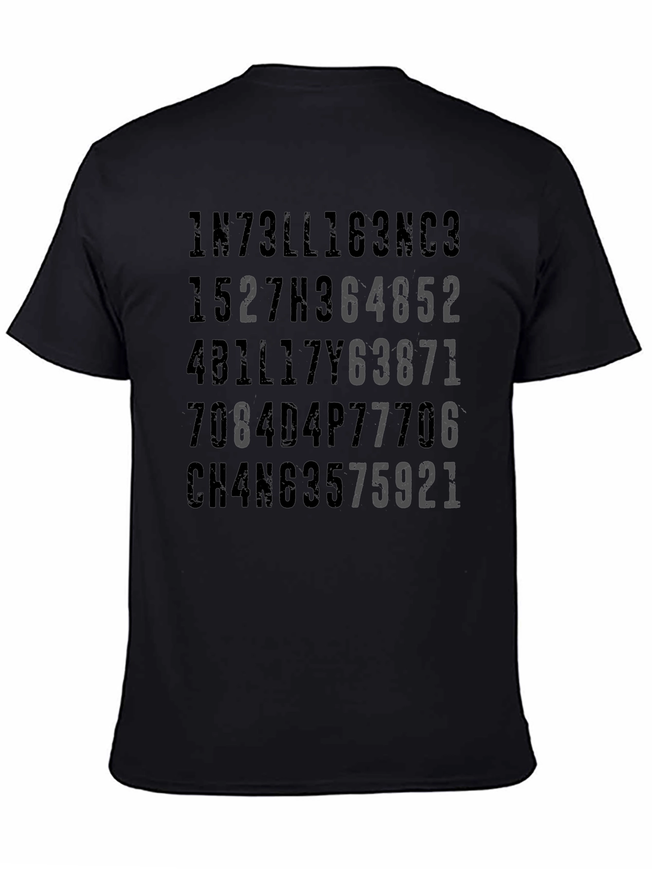 Intellectual Humor T-Shirt - Number & Letter Graphic