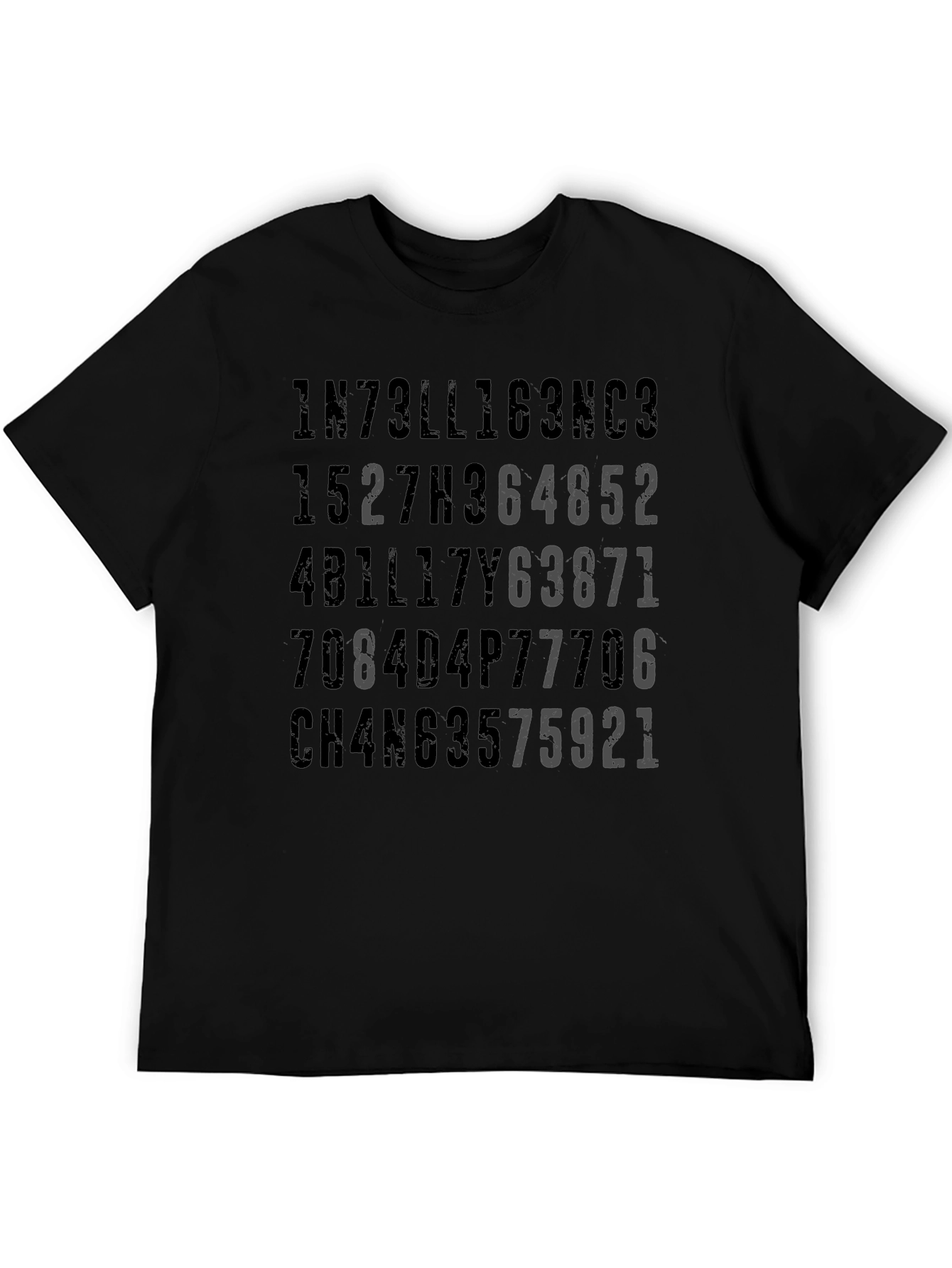 Intellectual Humor T-Shirt - Number & Letter Graphic