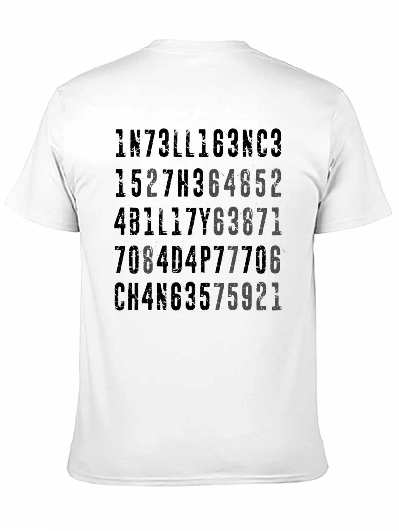 Intellectual Humor T-Shirt - Number & Letter Graphic