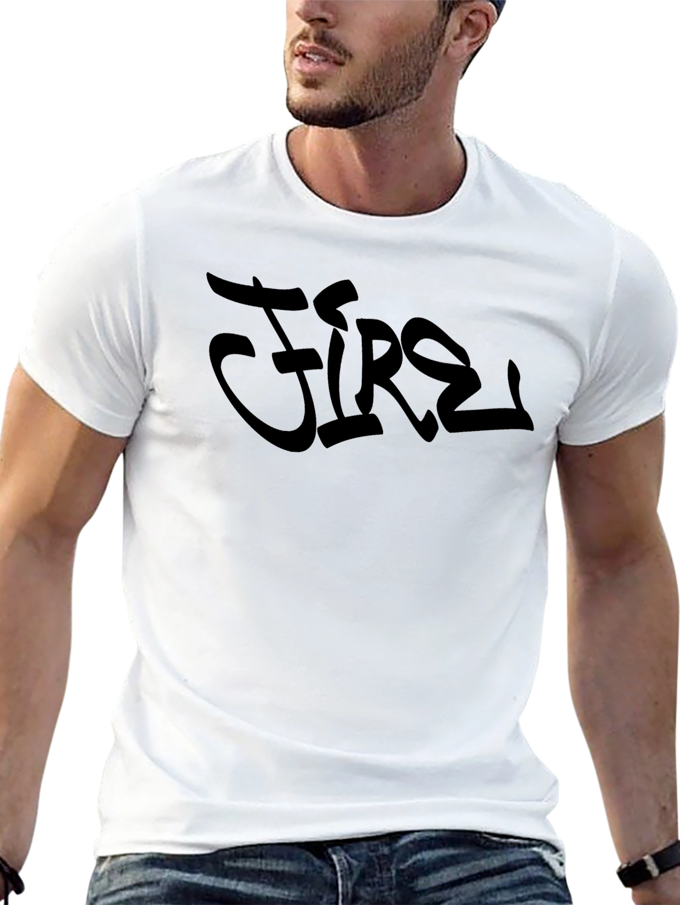Cool Fire Graphic Black T-Shirt