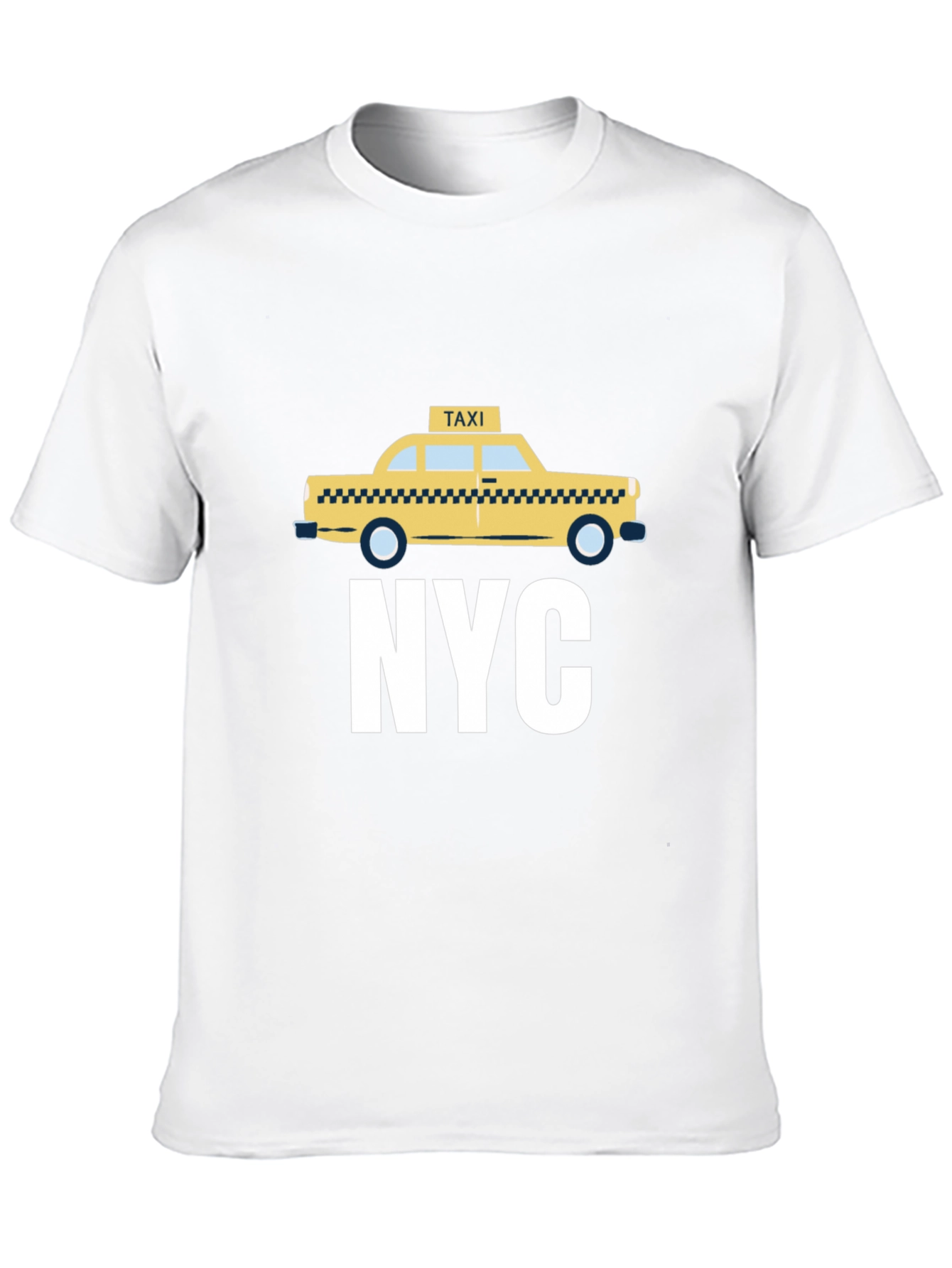 NYC Taxi Graphic Tee - Black Cotton T-Shirt