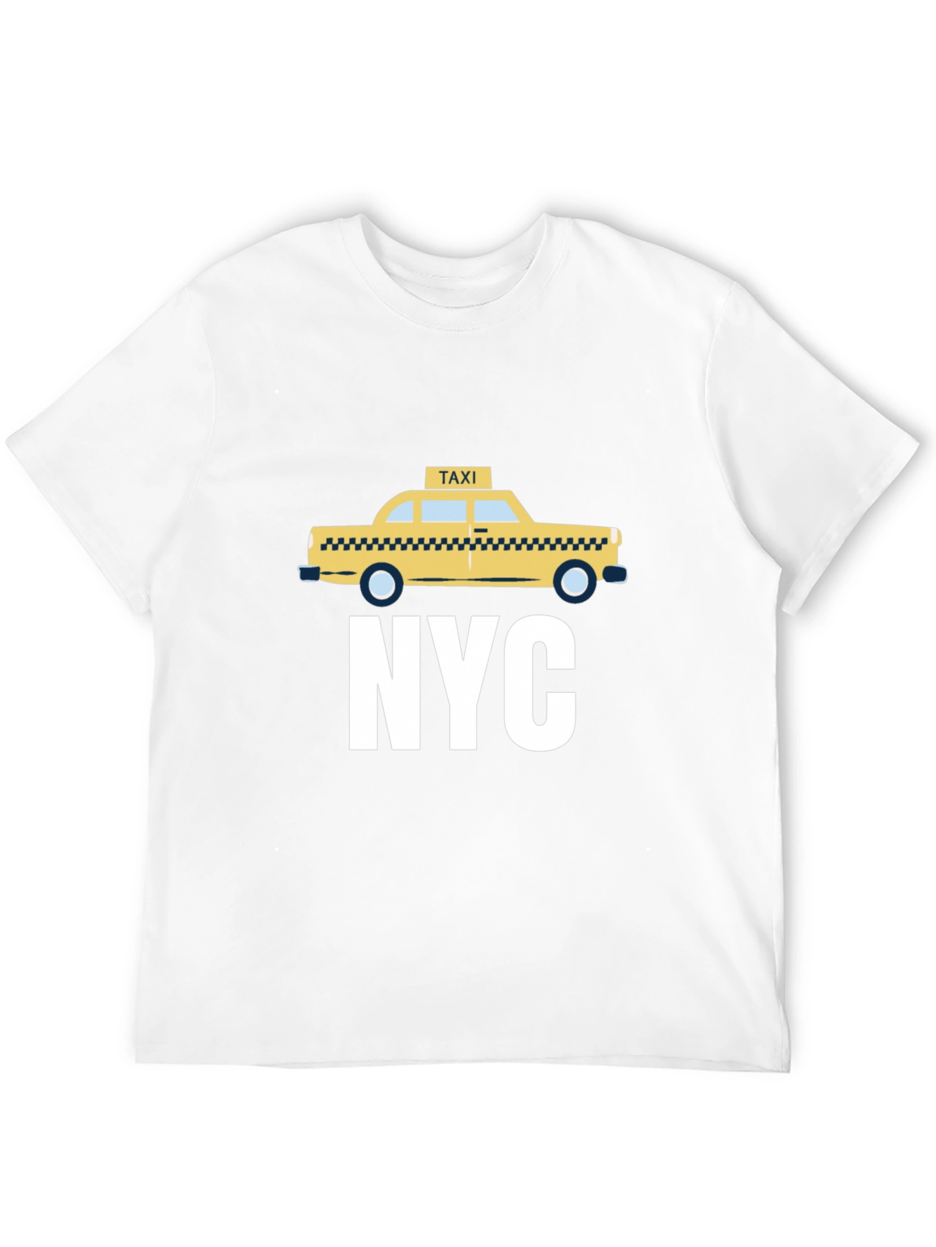 NYC Taxi Graphic Tee - Black Cotton T-Shirt