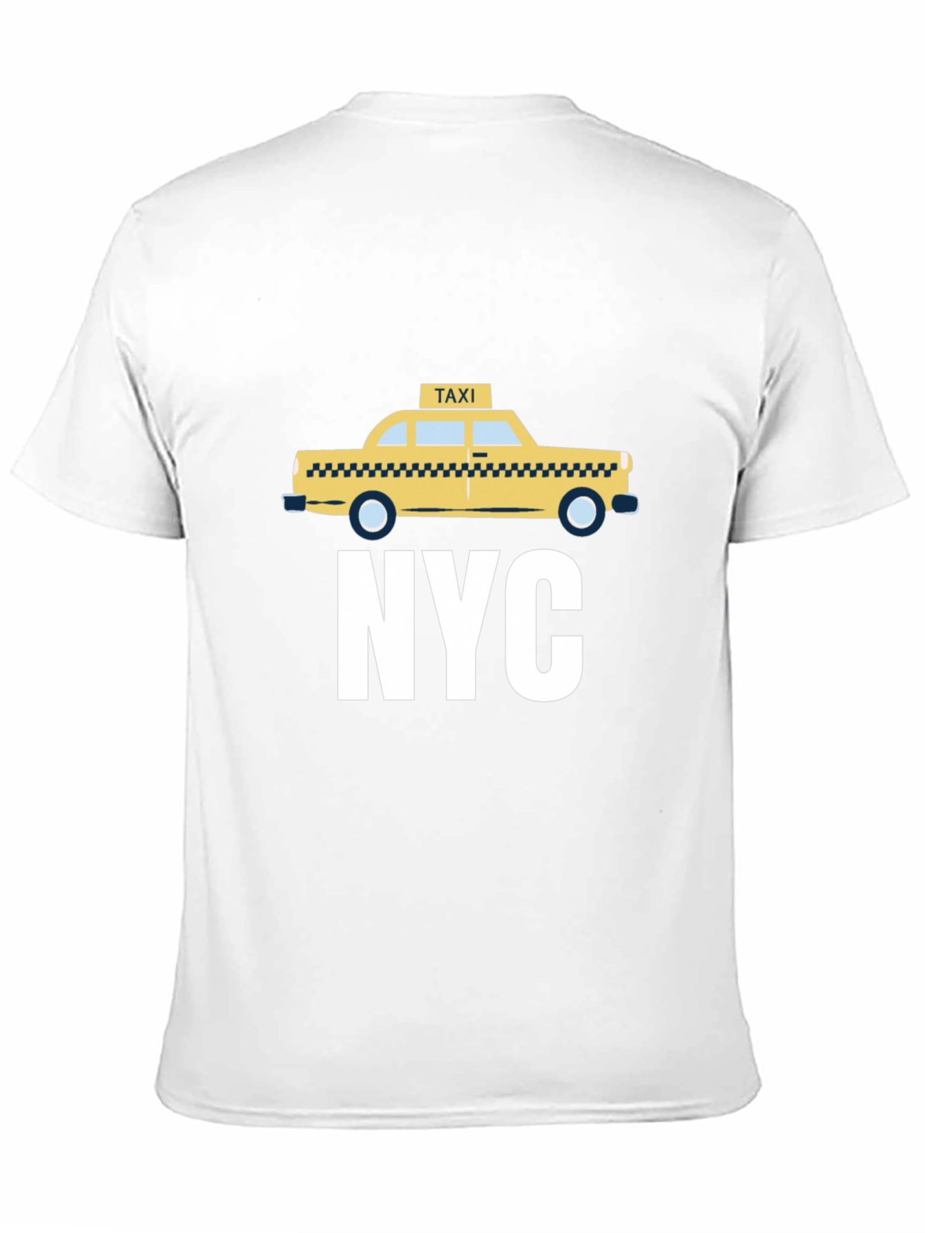 NYC Taxi Graphic Tee - Black Cotton T-Shirt