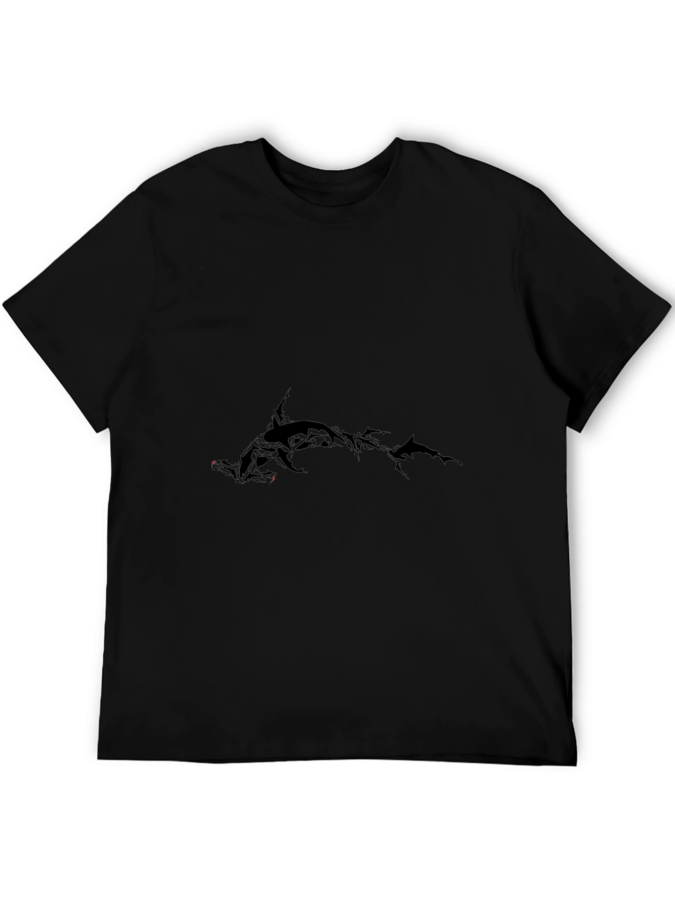 Mens Black Graphic Tee - Hammerhead Design
