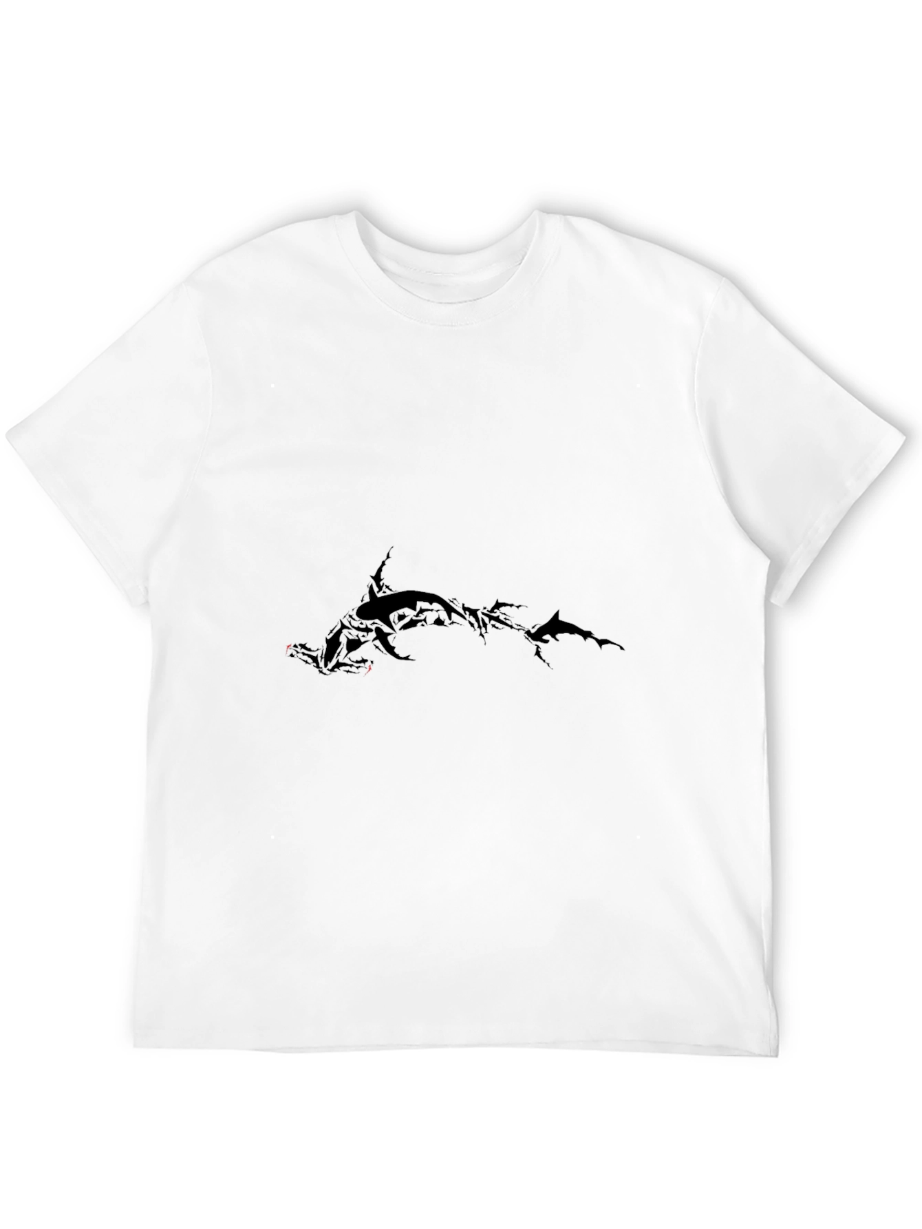 Mens Black Graphic Tee - Hammerhead Design