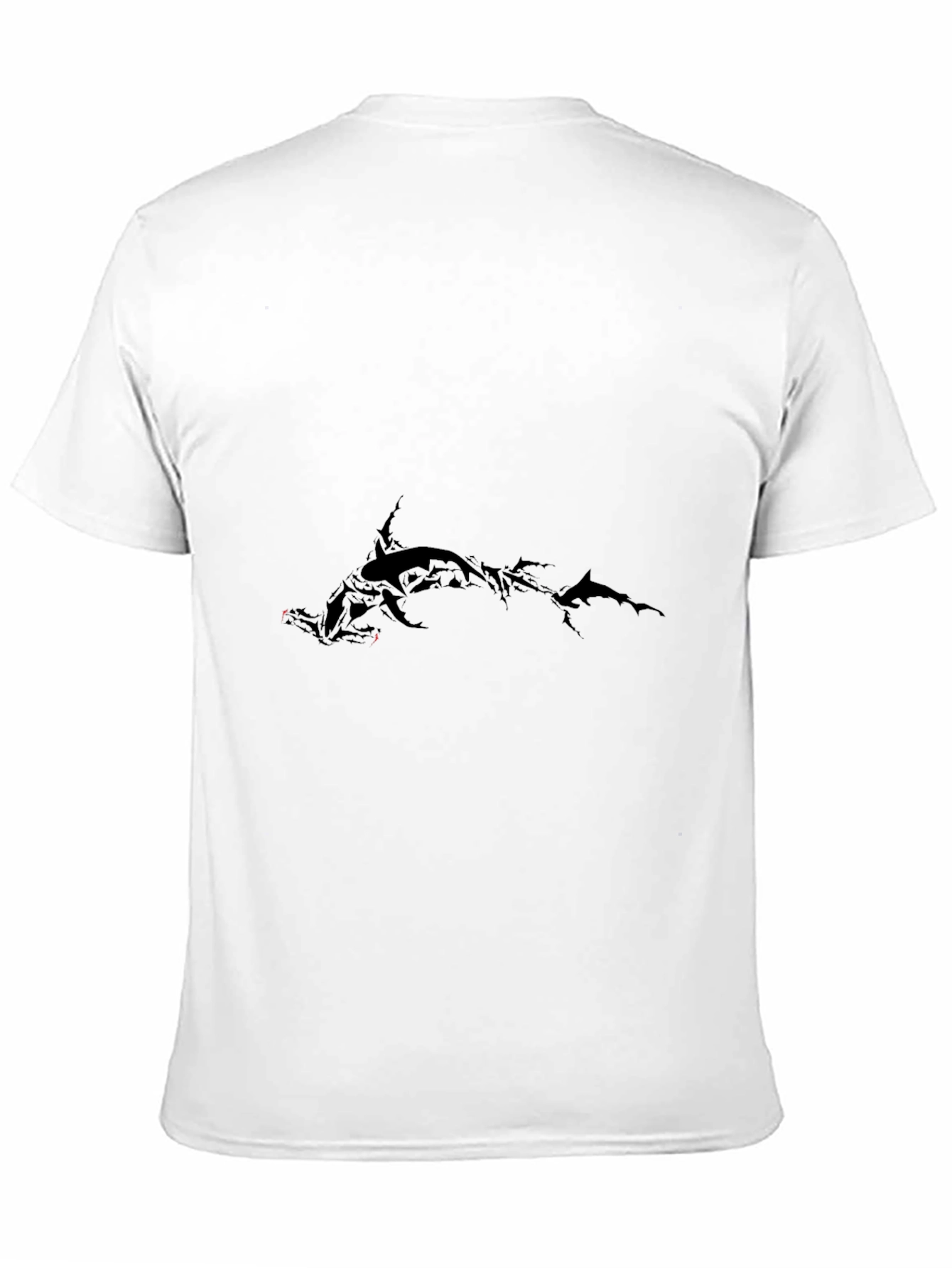 Mens Black Graphic Tee - Hammerhead Design