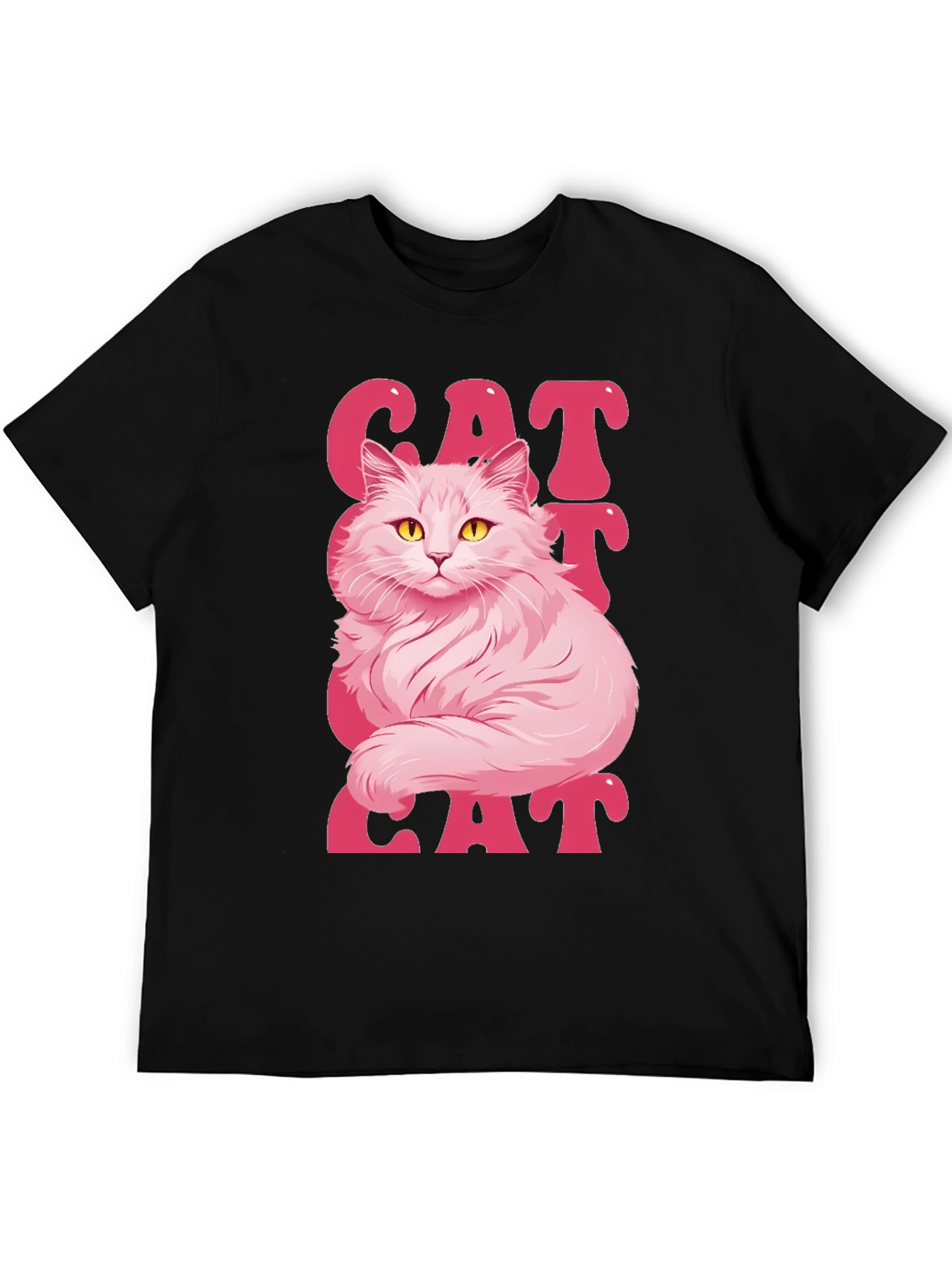Pink Cat Graphic T-Shirt