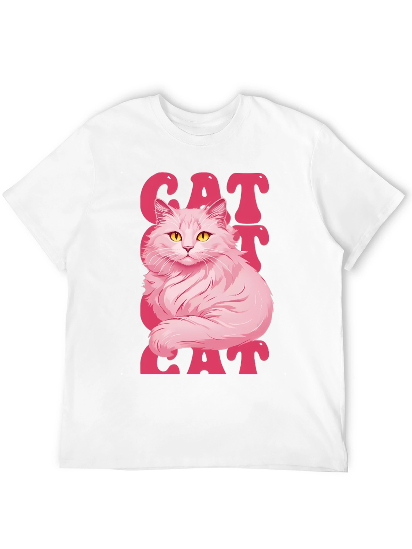 Pink Cat Graphic T-Shirt