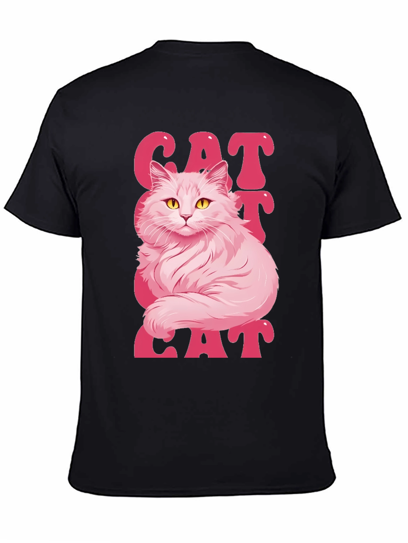 Pink Cat Graphic T-Shirt