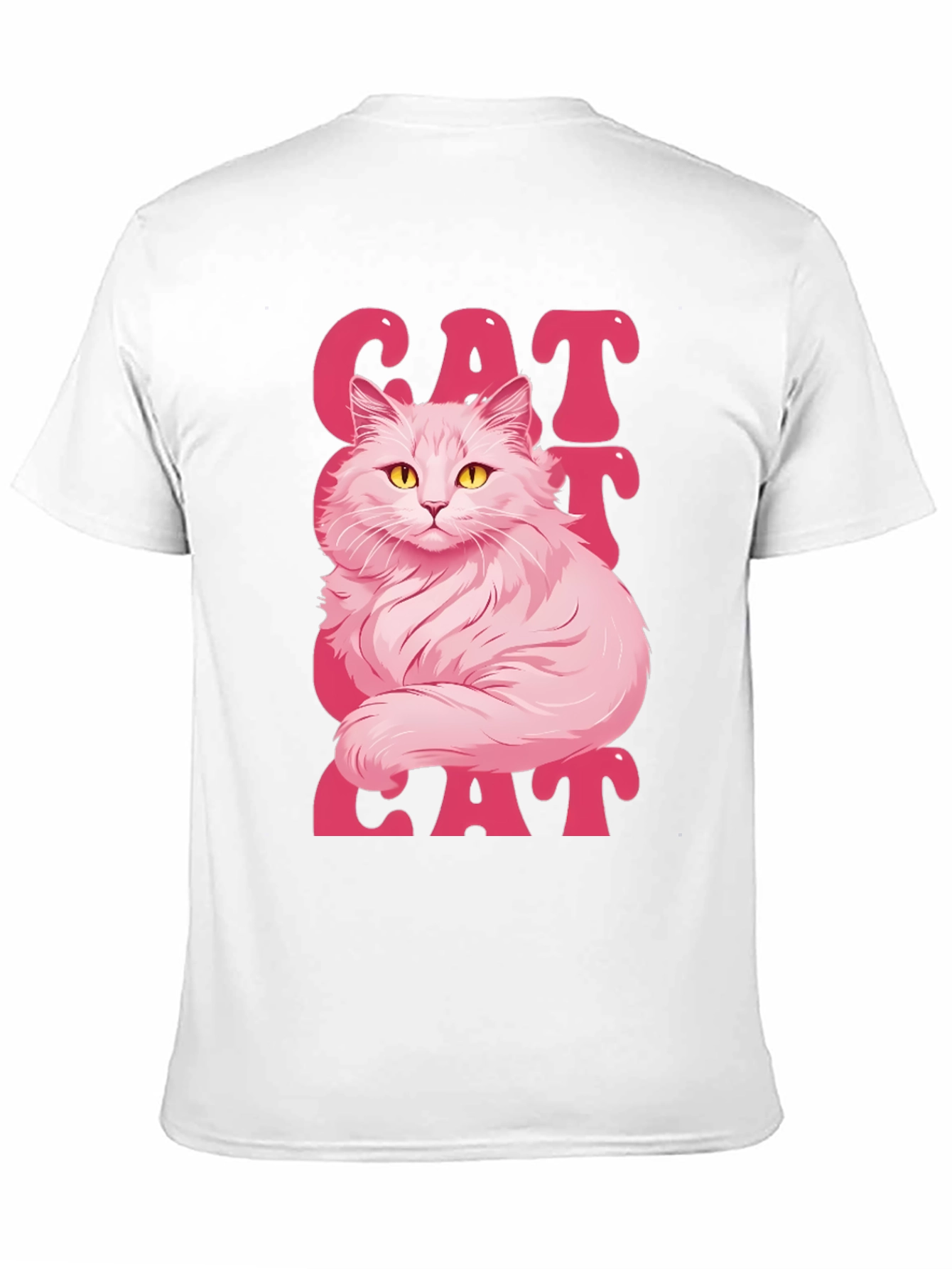 Pink Cat Graphic T-Shirt