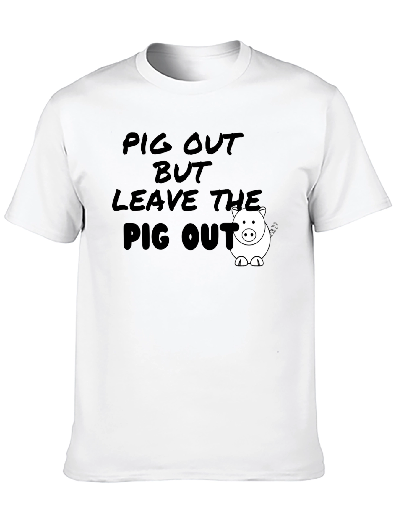 Pig Out Graphic Tee - Funny Foodie T-Shirt