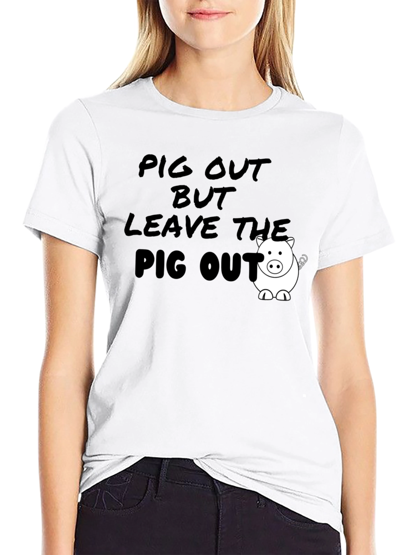Pig Out Graphic Tee - Funny Foodie T-Shirt