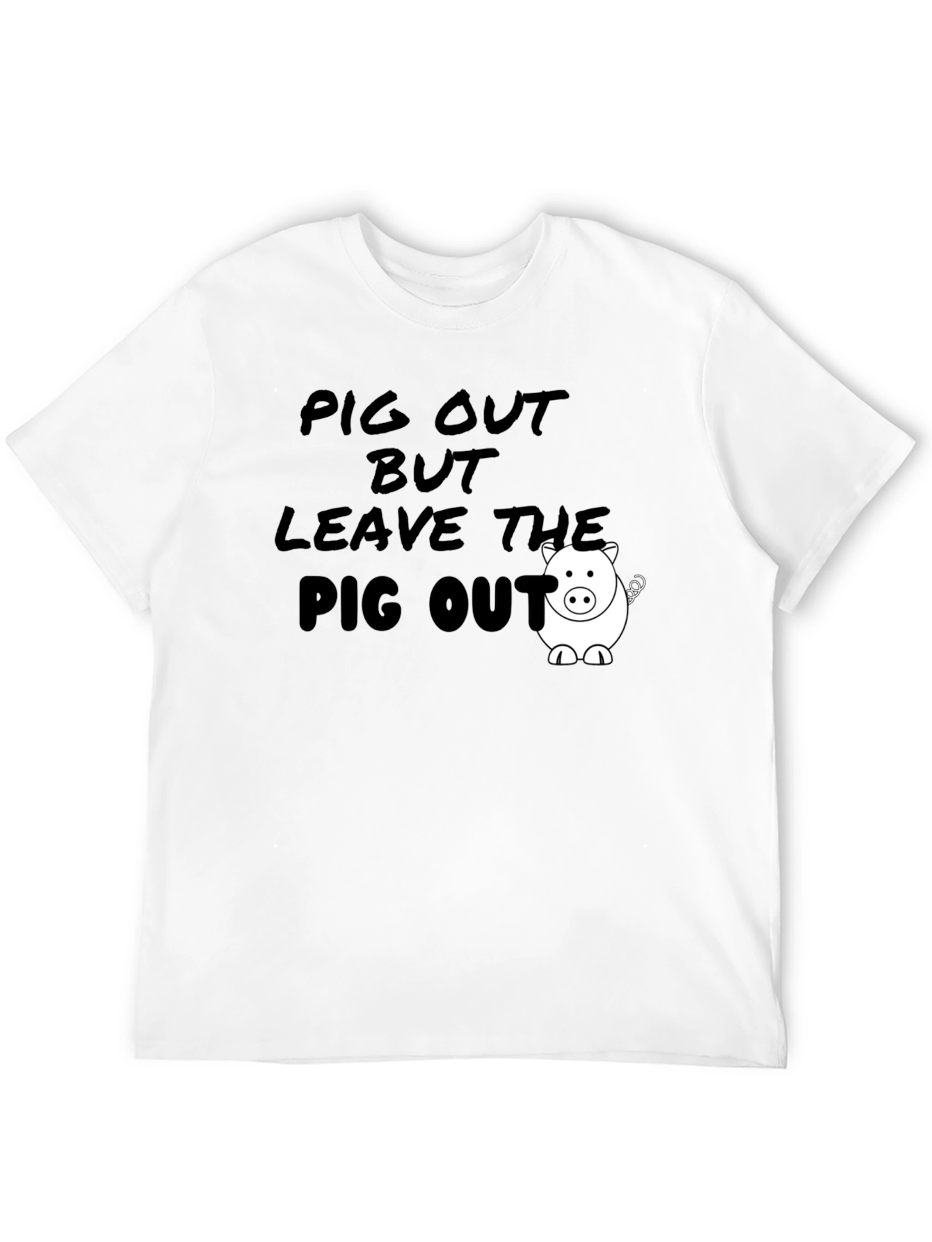 Pig Out Graphic Tee - Funny Foodie T-Shirt