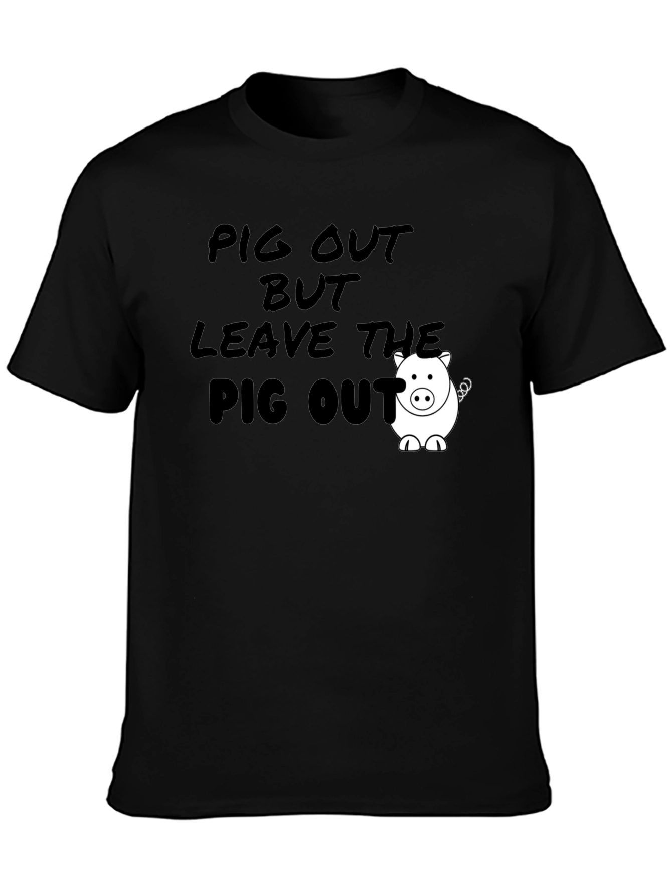 Pig Out Graphic Tee - Funny Foodie T-Shirt