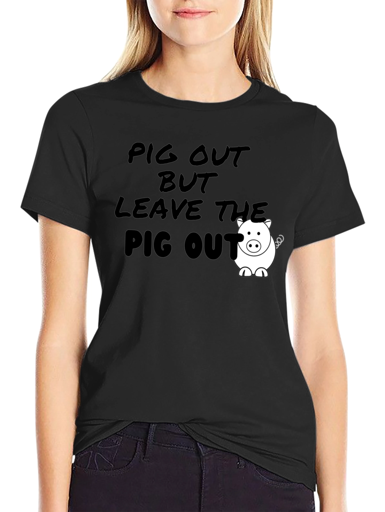 Pig Out Graphic Tee - Funny Foodie T-Shirt