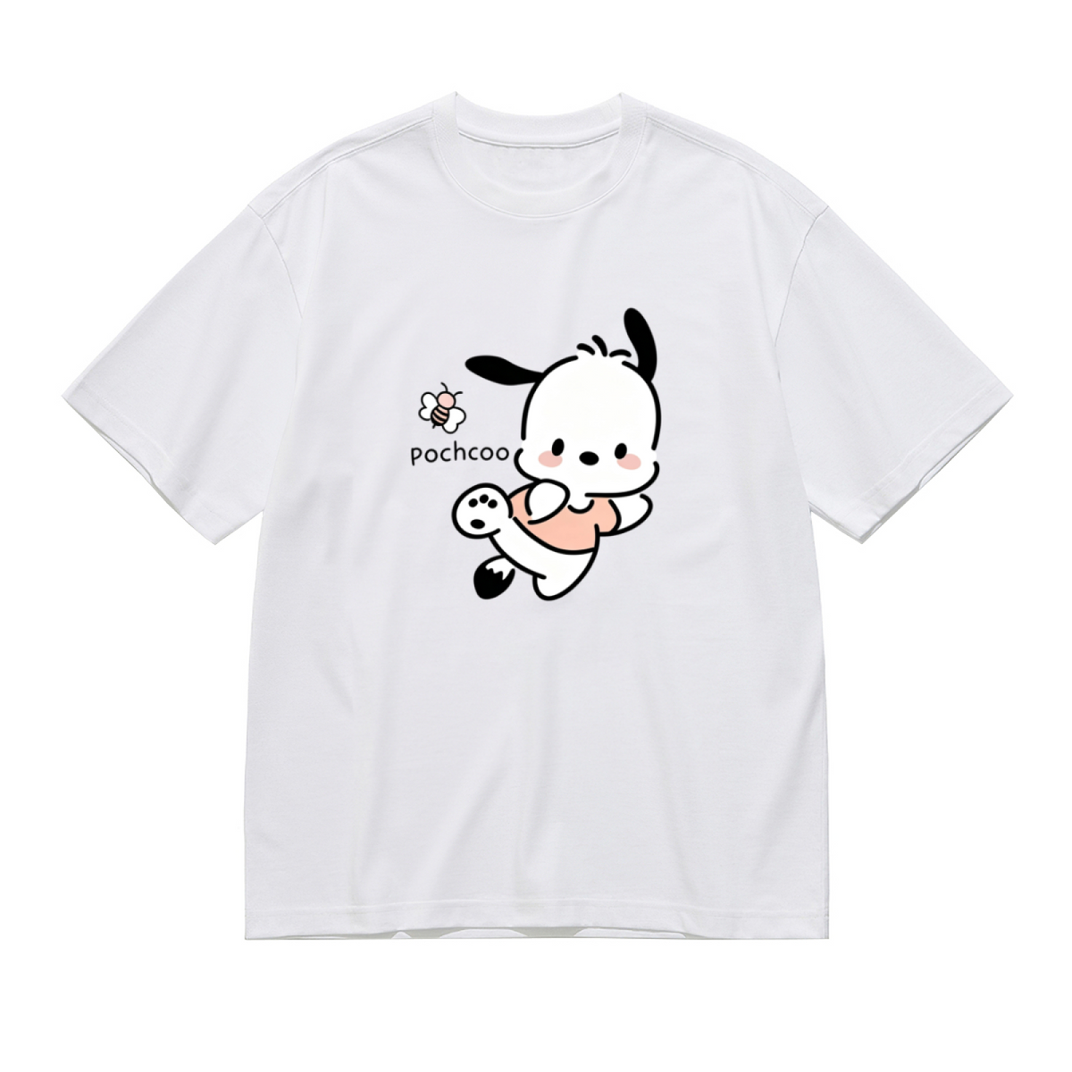 Plus Size Women Adorable Pochacco Little Bee Cartoon Casual T?Shirt