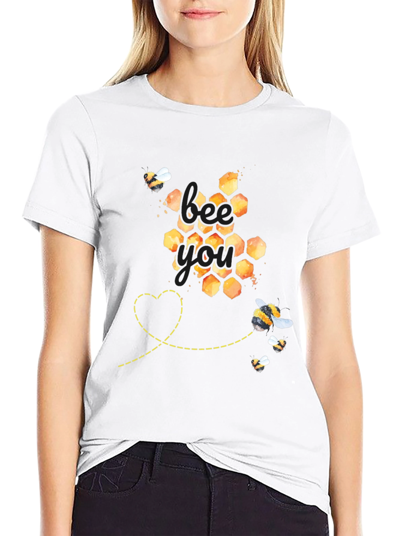 Bee You Honeycomb Graphic Tee - Unisex Fit