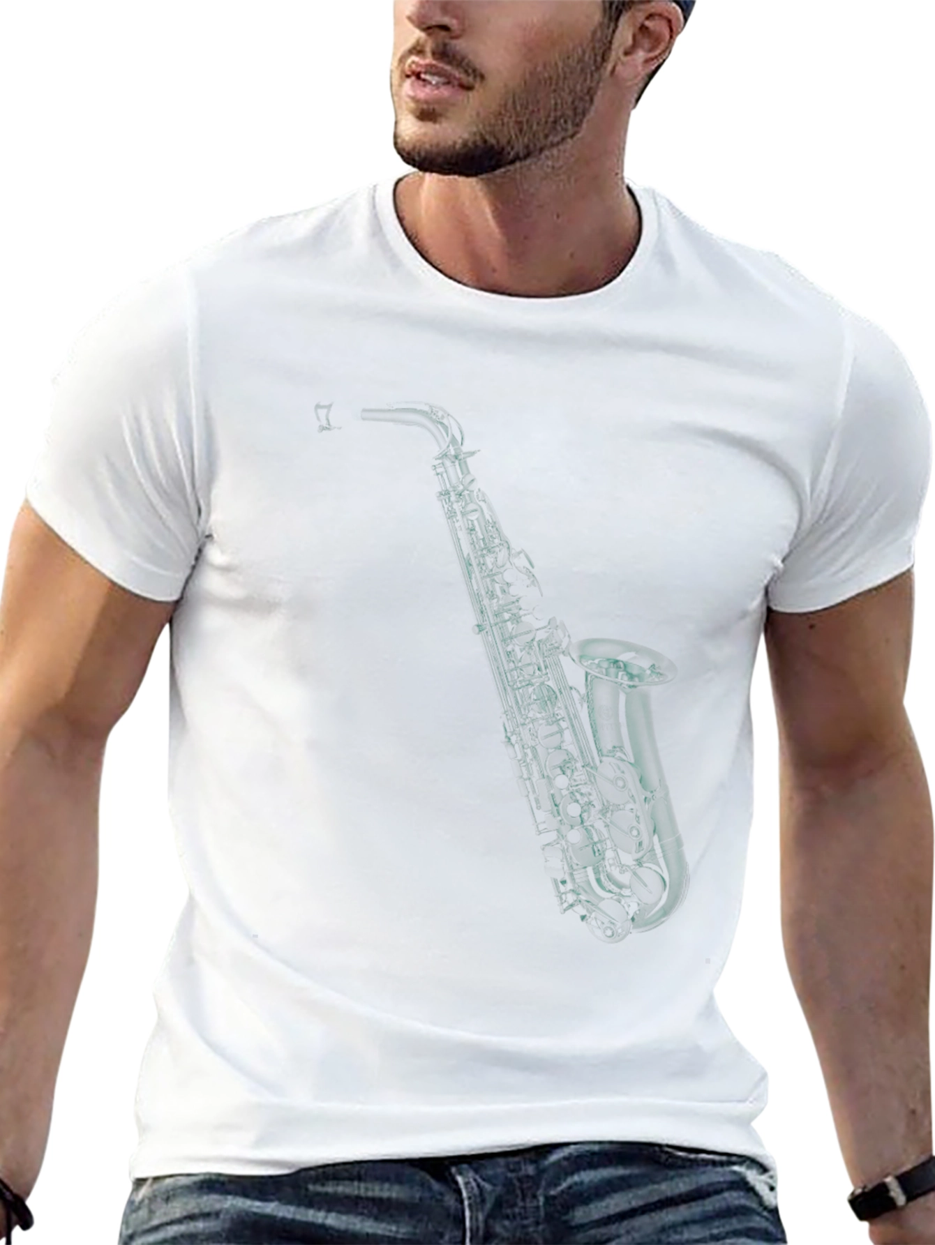Saxophone Graphic Tee - Cool Musician T-Shirt