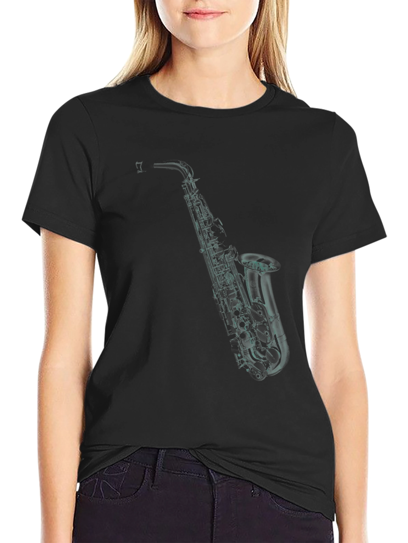 Saxophone Graphic Tee - Cool Musician T-Shirt