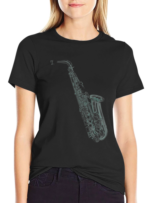 Saxophone Graphic Tee - Cool Musician T-Shirt
