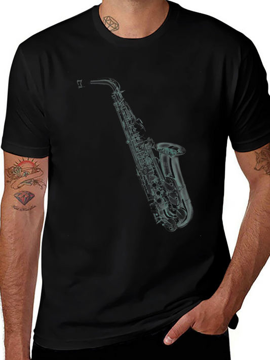 Saxophone Graphic Tee - Cool Musician T-Shirt