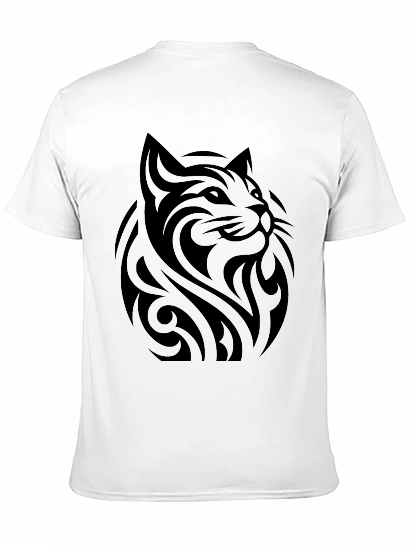 Black Cat Tribal Art Mens T-Shirt