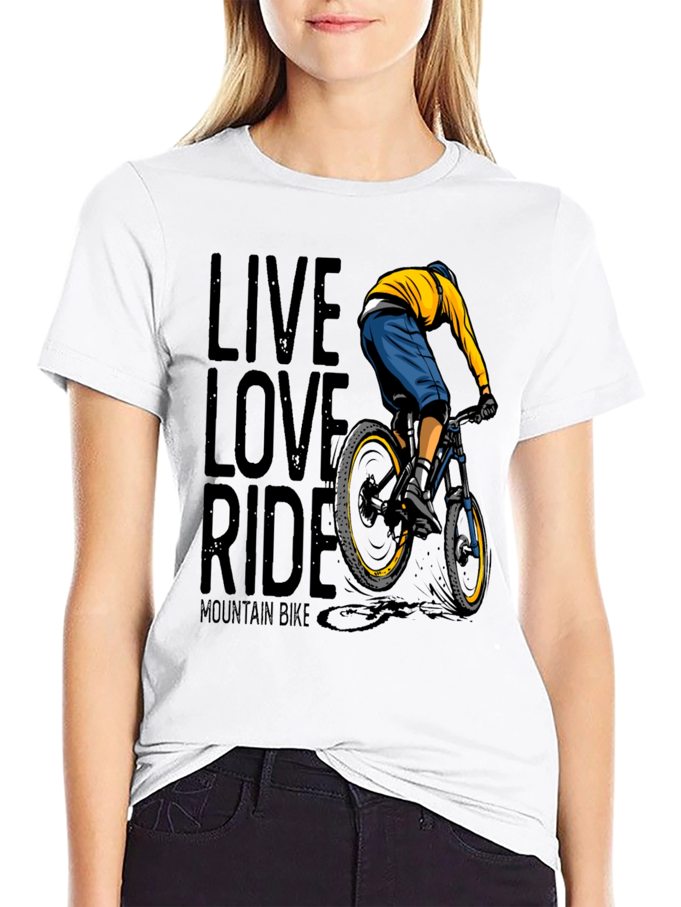 Live Love Ride Mountain Bike Graphic T-Shirt