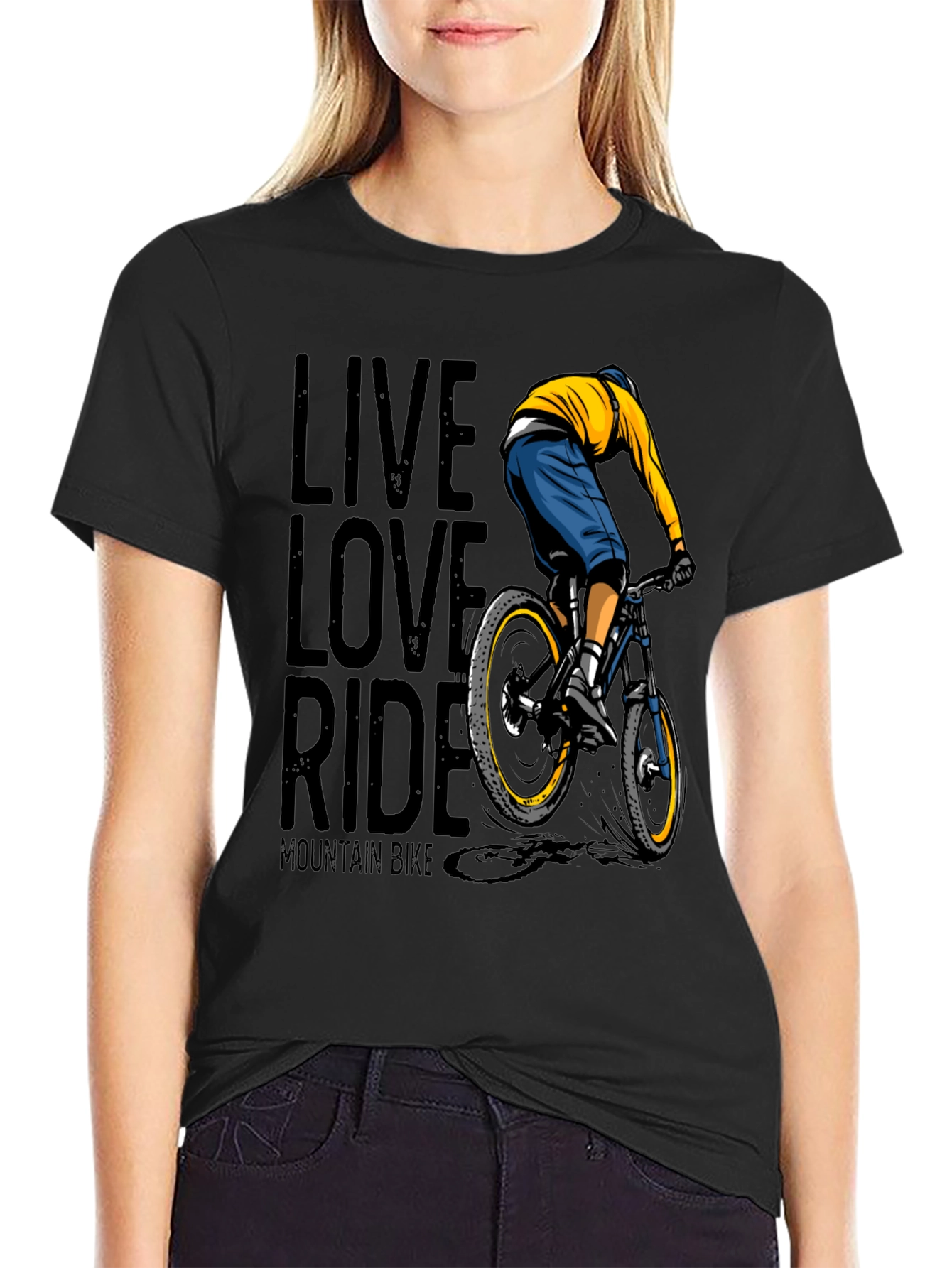 Live Love Ride Mountain Bike Graphic T-Shirt