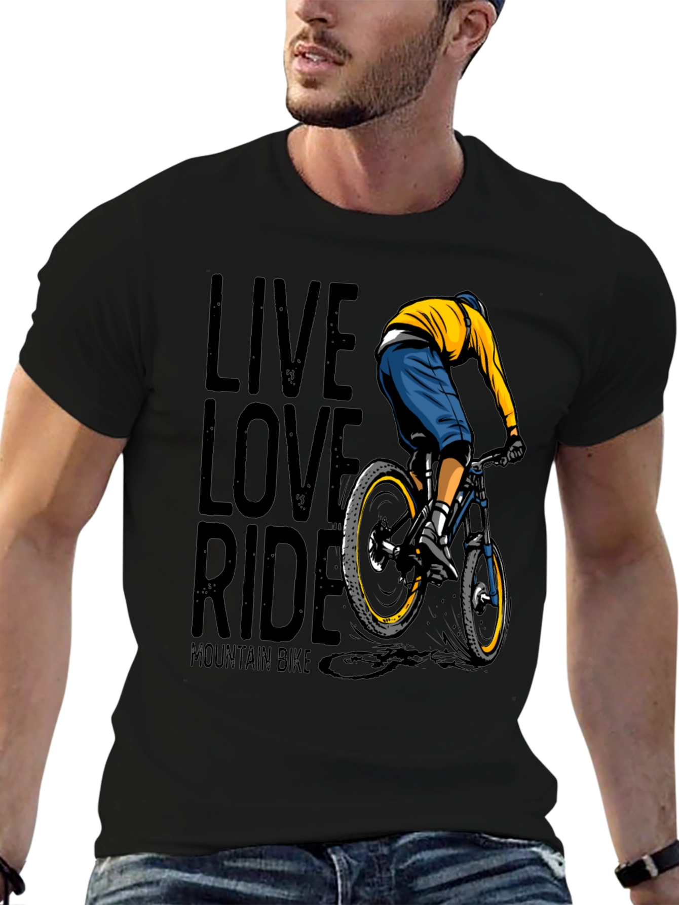 Live Love Ride Mountain Bike Graphic T-Shirt