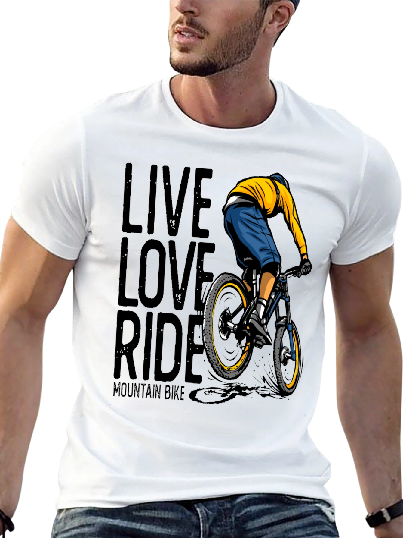 Live Love Ride Mountain Bike Graphic T-Shirt