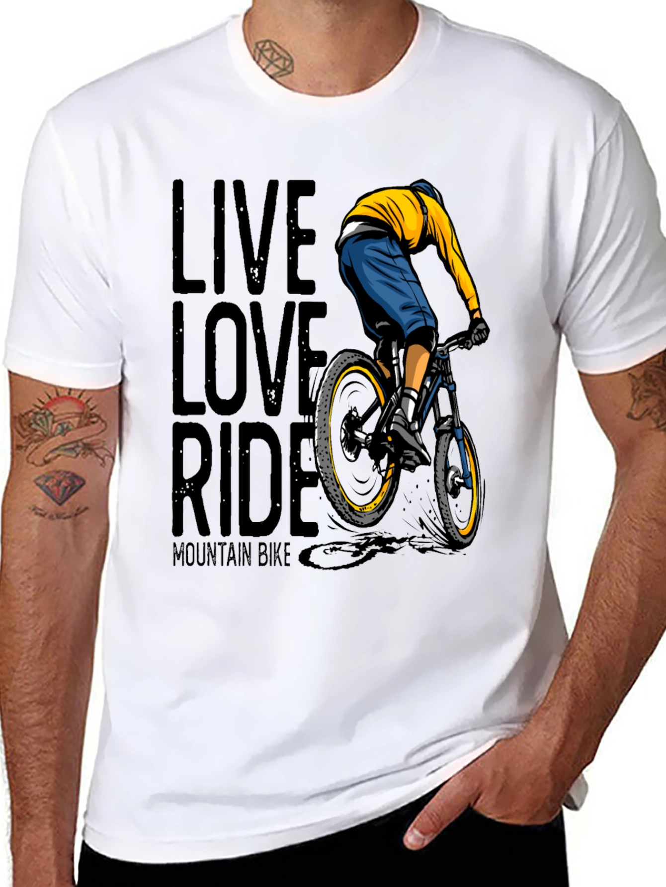 Live Love Ride Mountain Bike Graphic T-Shirt