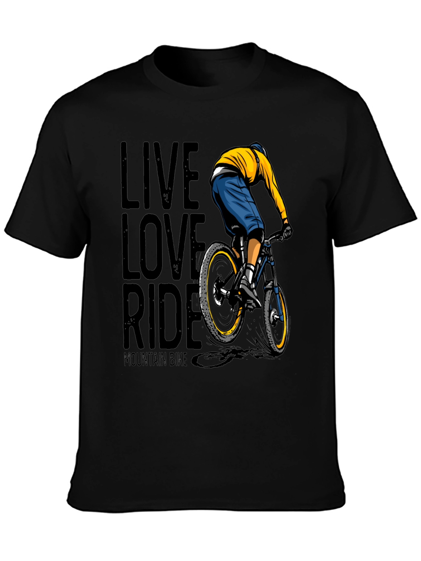 Live Love Ride Mountain Bike Graphic T-Shirt