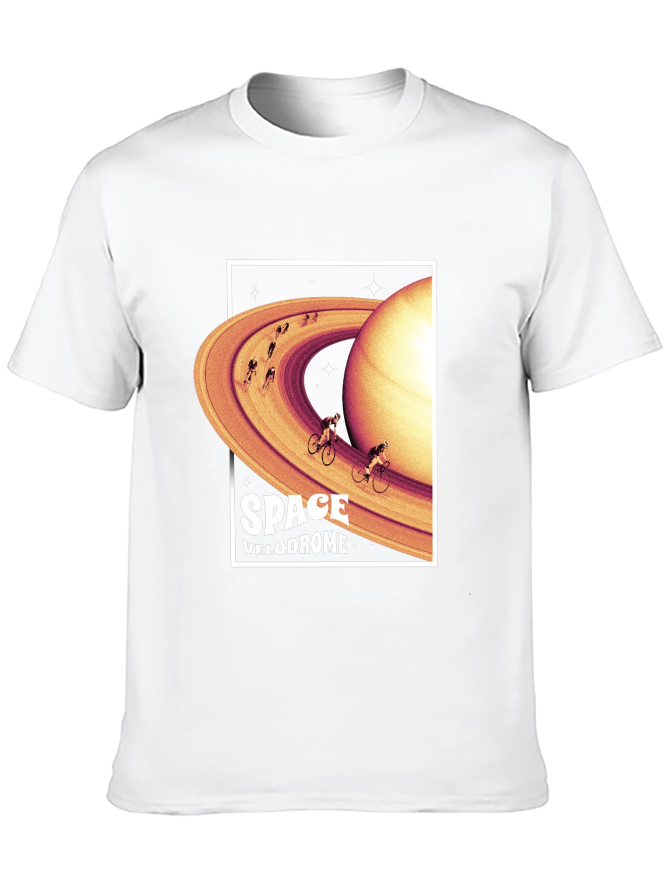 Space Velodrome Graphic T-Shirt - Saturn Cycling Tee