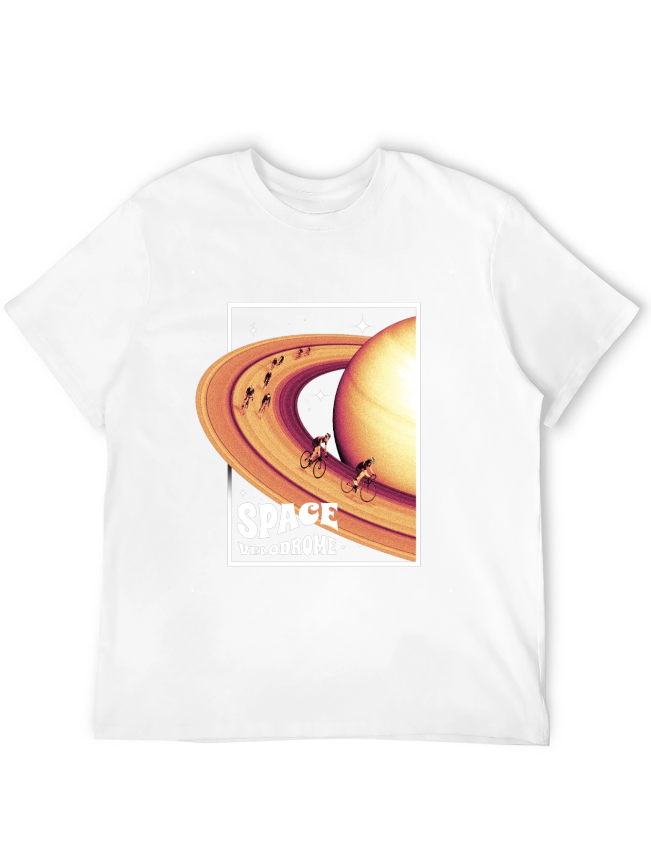 Space Velodrome Graphic T-Shirt - Saturn Cycling Tee