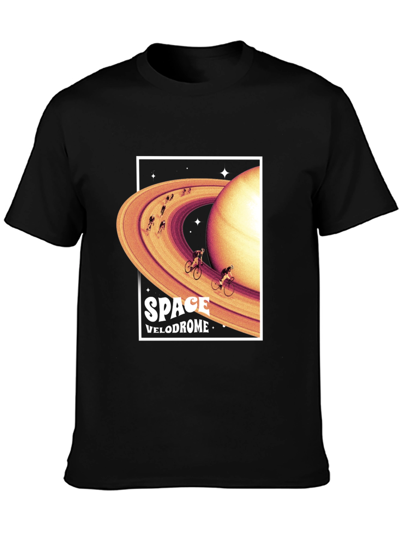 Space Velodrome Graphic T-Shirt - Saturn Cycling Tee