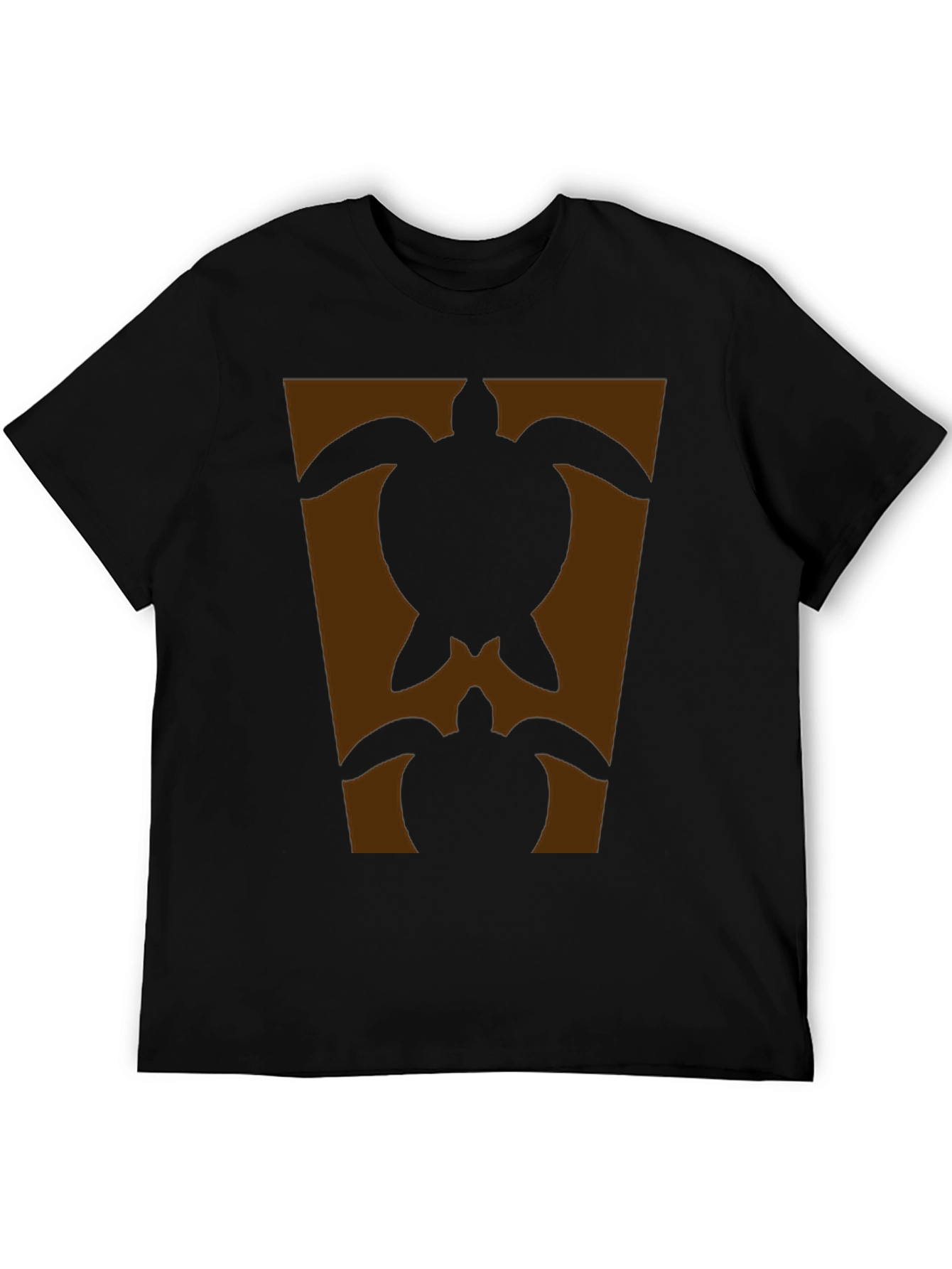 Turtle Silhouette Graphic Tee - Black